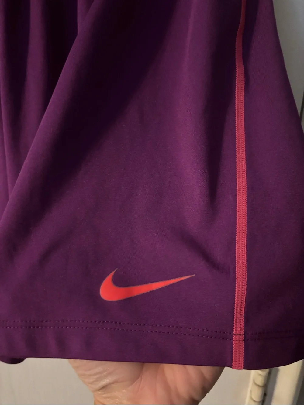 Nike Dri-FIT Women’s Purple/Orange Pull-On Athletic Shorts Elastic Waist M